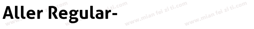 Aller Regular字体转换